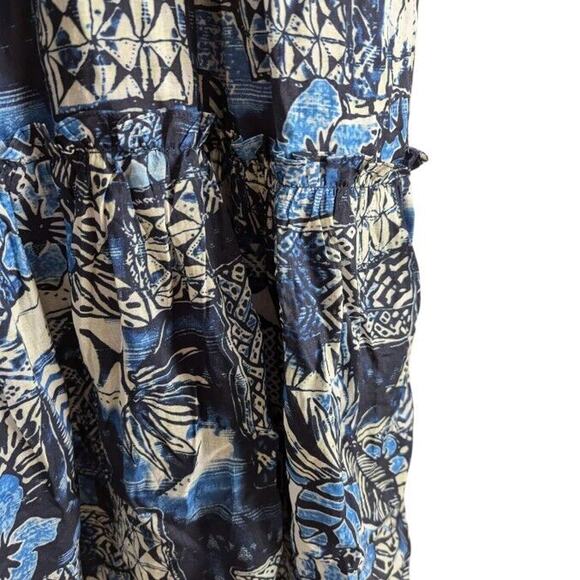 NWT Current Air Halter Neck Tiered Maxi Dress Crochet Blue, Women's Size XS - Picture 8 of 10